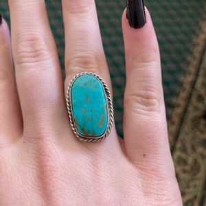 Vintage Sterling Silver Turquoise Ring